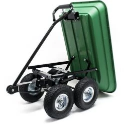 WILTEC Chariot De Jardin à Main Avec Benne Basculante Volume 75L Capacité De Charge 300Kg Remorque Brouette -chariot de jardin Soldes 2022 10553084 3