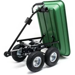 WILTEC Chariot De Jardin à Main Avec Benne Basculante Volume 125L Capacité 350Kg Remorque Brouette -chariot de jardin Soldes 2022 10553087 3