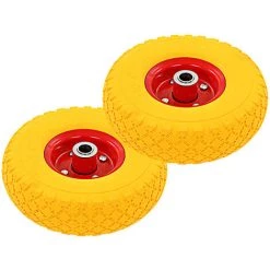 VidaXL Roues De Diable 4 Pcs Caoutchouc 3.00-4 (245x82) - Jaune -chariot de jardin Soldes 2022 10555783 3