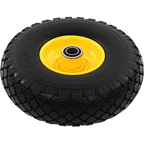 VidaXL Roue De Diable 2 Pcs PU Solide 3.00-4 - Noir 3 VidaXL Roue De Diable 2 Pcs PU Solide 3.00-4 - Noir – Image 3