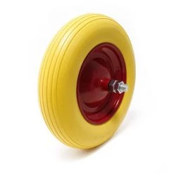 WILTEC Roue Complète 3.50-8 De Brouette En Polyuréthane Increvable Grandeur