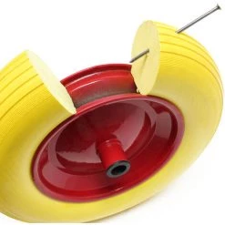 WILTEC Roue Complète 4.00-8 De Brouette En Polyuréthane Increvable Grandeur -chariot de jardin Soldes 2022 1077087 5