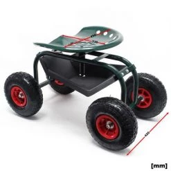 WILTEC Siège De Jardin Sur Larges Roues Charge 150kg Max. Chariot Coulissant Jardinage Repose-genoux Outil -chariot de jardin Soldes 2022 11491190 3