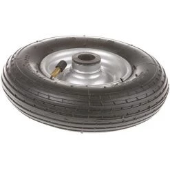 RS PRO Roue De Chariot Caoutchouc Noir 196mm X 48mm, Alésage 20mm, Longueur 60mm, Roulement à Rouleaux, Capacité De 75kg ( Prix Pour 1 )