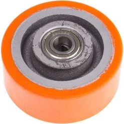 RS PRO Roue De Chariot , Polyuréthane 100mm X 40mm, Alésage 15mm, Longueur 47mm, Double Voie De Roulement, Capacité De 350kg ( Prix Pour 1 )