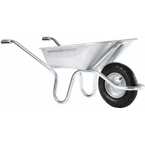 Brouette Haemmerlin Pro Select Expert 100L Tout Galvanisé Roue Gonflée -305379605-- - Gris 1 Brouette Haemmerlin Pro Select Expert 100L Tout Galvanisé Roue Gonflée -305379605-- - Gris