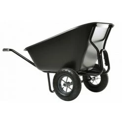 Brouette HAEMMERLIN EXPERT TWIN EXCELLIUM 300L Polypro Roues Gonflées Noire - 306060001-- - Noir