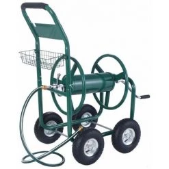 COSTWAY Chariot Dévidoir De Jardin Tuyau D'arrosage Panier Pour 76m De Tuyau Métal -chariot de jardin Soldes 2022 12941210 2