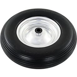 VIDAXL Roue De Brouette Avec Axe PU Solide 4.00-8 390 Mm - Noir - Ascenseurs Et Monte-charge - Monte-charge, Grues Et Chariots - Noir - Noir -chariot de jardin Soldes 2022 14269003 3