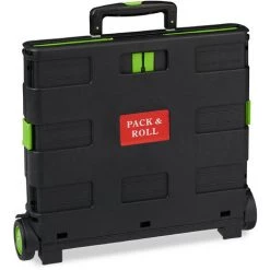 Relaxdays Chariot De Courses Pliable, Poignée, Roulettes En Caoutchouc, 35 Kg, Poussette De Marché, Aluminium, Verte -chariot de jardin Soldes 2022 16739446 3