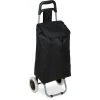 Relaxdays Chariot De Courses Pliable; Sac Amovible 28 L,caddie Pour Achats Roulettes HlP 92,5x 42 X 28 Cm,noir