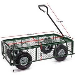 WILTEC Chariot De Jardin à Main 300kg Avec Bâche Amovible Et Grilles Remorque De Transport Charette -chariot de jardin Soldes 2022 1708332 4