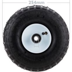 PrimeMatik - Roue De Brouette Pneumatique 136 Kg 10x3,5" 254x89 Mm Pour Charettes Chariots Et Plates-formes De Transport -chariot de jardin Soldes 2022 17320021 3