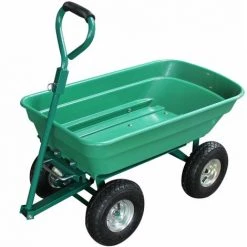 Remorque, Chariot De Jardin Avec Benne Basculante - 52 L - Vert - Linxor - Vert