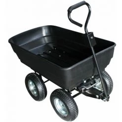 Remorque, Chariot De Jardin Avec Benne Basculante - 120 L - Noir - Linxor - Noir