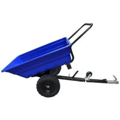 T-MECH Remorque ATV Chariot Jardin Chargement Puissant Tracteur Roues Tout-Terrain Ferme 295kg - Bleu -chariot de jardin Soldes 2022 17910147 2