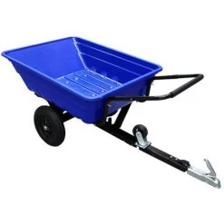 T-MECH Remorque ATV Jardin Transportation Inclinable Quad Ferme Puissant Tracteur Chargement Utilité Chariot Roues Pneumatiques - Bleu -chariot de jardin Soldes 2022 17910148 3