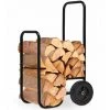 GARDEBRUK Chariot à Bois Charge Maximale 80kg Pneus En Caoutchouc Diable Pour Bois Transport Bois Chauffage
