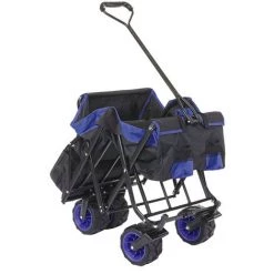 Chariot Pliable HHG-425, Charette à Bras, Pneus Tout Terrain ~ Avec Recouvrement Noir/bleu 9 Chariot Pliable HHG-425, Charette à Bras, Pneus Tout Terrain ~ Avec Recouvrement Noir/bleu -chariot de jardin Soldes 2022 18936154 5