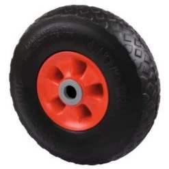 TENTE Roue Polypropylène Rouge Bandage Mousse De Polyuréthane Type PNR, Diamètre 260 Mm, Charge 75 Kg