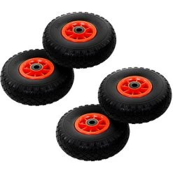 YOUTHUP Roue De Diable 4 Pcs PU Solide 3.00-4 (260 X 85 Mm)