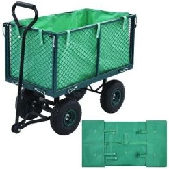 YOUTHUP Bache De Chariot De Jardin Vert Tissu