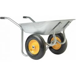 BROUETTE START TWIN GALVA ROUES GONFLEES HAEMMERLIN - 324100101-- - Gris Clair