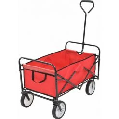 YOUTHUP Chariot à Main Pliable Pour Jardin , Voyage Acier Rouge - Rouge