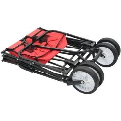 YOUTHUP Chariot à Main Pliable Pour Jardin , Voyage Acier Rouge - Rouge -chariot de jardin Soldes 2022 20655190 3