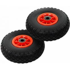 Hommoo Roue De Diable 2 Pcs PU Solide 3.00-4 (260 X 85 Mm) HDV04984