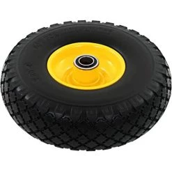 Hommoo Roue De Diable 2 Pcs PU Solide 3.00-4 HDV04990 -chariot de jardin Soldes 2022 24998566 4