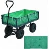Hommoo Bache De Chariot De Jardin Vert Tissu HDV06522
