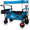 SAMAX Chariot De Jardin Avec Toit Pliante Offroad - Bleu