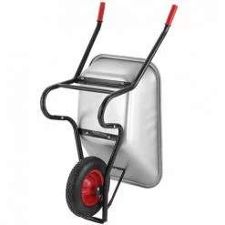 GARDEBRUK Brouette De Jardin 100L Max 250kg Chariot Transport Feuilles Bois Construction Chantier Zingué Roue Pneumatique -chariot de jardin Soldes 2022 29030993 4