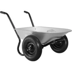 chariot de jardin Soldes 2022 6 GARDEBRUK Brouette De Jardin 2 Roues 100 Litres Capacité De Charge 150 Kg Transport Jardinage Chantier