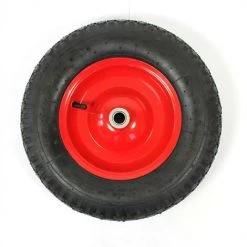 ESTEXO Roue De Secours De Brouette Jantes En Métal Pneu D'air 4,80 / 4.00-8 Ø400