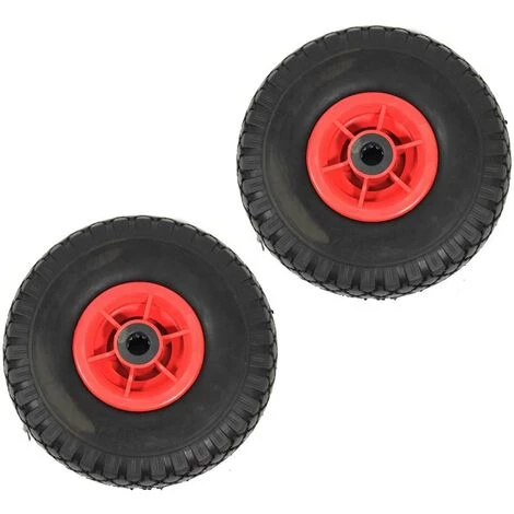 ESTEXO Roue De Secours Pneus PU 3.00-4 2x Caoutchouc Plein Ø 260 Mm Roue De Diable 1 ESTEXO Roue De Secours Pneus PU 3.00-4 2x Caoutchouc Plein Ø 260 Mm Roue De Diable