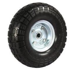 Yaheetech Lot De 4pcs Roue Increvable Remorque Pour Diable Brouette Chariot Jante En Acier 255 Mm