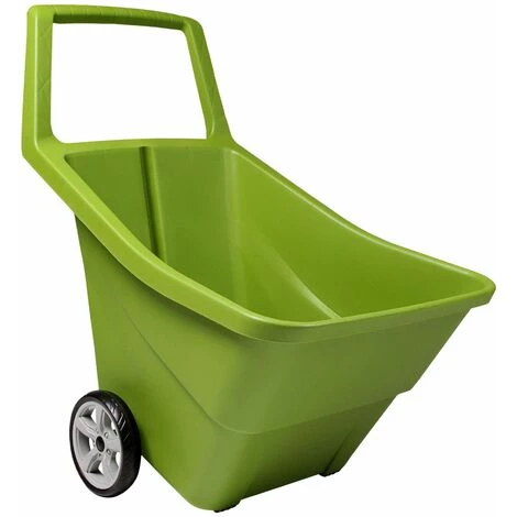 PROSPERPLAST Chariot De Jardin Sur Roues Capacité 95L Vert 79,9 X 59,3 X 72,4 Cm - Vert Olive 1 PROSPERPLAST Chariot De Jardin Sur Roues Capacité 95L Vert 79,9 X 59,3 X 72,4 Cm - Vert Olive