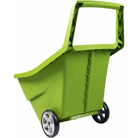 PROSPERPLAST Chariot De Jardin Sur Roues Capacité 95L Vert 79,9 X 59,3 X 72,4 Cm - Vert Olive 3 PROSPERPLAST Chariot De Jardin Sur Roues Capacité 95L Vert 79,9 X 59,3 X 72,4 Cm - Vert Olive – Image 3