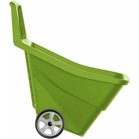 PROSPERPLAST Chariot De Jardin Sur Roues Capacité 95L Vert 79,9 X 59,3 X 72,4 Cm - Vert Olive 4 PROSPERPLAST Chariot De Jardin Sur Roues Capacité 95L Vert 79,9 X 59,3 X 72,4 Cm - Vert Olive – Image 4