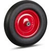 Relaxdays Roue De Brouette 4.80 4.00-8, Roue Caoutchouc Secours, Jante, 3 Adaptateurs, Pneu Diable 100 Kg Charge