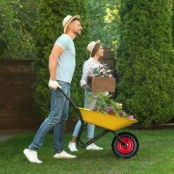 Relaxdays Roue De Brouette Caoutchouc 120 Kg, Roue De Rechange Axe, Caoutchouc Essieu 4.80 4.00-8, 3 Adaptateurs -chariot de jardin Soldes 2022 31798236 4