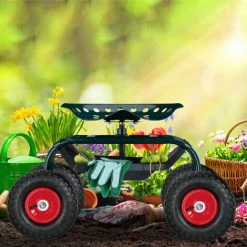 Relaxdays 2 Roues Pour Diable 4.1/3.5-4, De Rechange Avec Air, Axe De 16 Mm, Jusqu’à 136 Kg, 260 X 85 Mm, Noir-rouge -chariot de jardin Soldes 2022 31799214 4