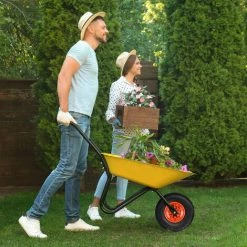 Relaxdays Roue De Brouette Avec Chambre à Air, Lot De 2 Pneus De Rechange 3.50-6, Pneumatiques, Jusqu’à 136 Kg, Noir -chariot de jardin Soldes 2022 31842179 3