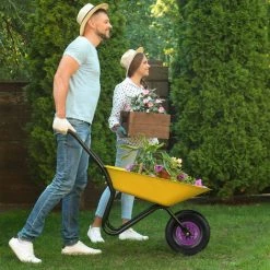 Relaxdays Roue De Brouette Avec Chambre à Air, Lot De 2 Pneus De Rechange 4.00-6, Pneumatiques, Jusqu’à 136 Kg, Noir -chariot de jardin Soldes 2022 31842188 3