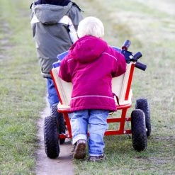 Relaxdays Roue De Brouette, Caoutchouc, 3.00-4", 2x Roue De Rechange, Pour Axe De 25 Mm, 260x85 Mm, Noir-rouge -chariot de jardin Soldes 2022 32380876 3