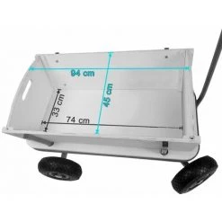 Varan Motors - TC1812M Chariot Wagon Pour Enfant, Chariot De Transport En Bois Avec Bâche, Charge 180Kg Max. - Rouge -chariot de jardin Soldes 2022 325026 3