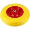 YONGQING Roue De Brouette - Anti-crevaison | 4,00-8 | Axe Compris | Roue De Secours Increvable Ø 39 Cm En Caoutchouc Plein - Jaune