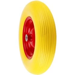 DAZHOM Roue De Secours PU Anti-coup De Couteau Jaune 4.00-8 Avec Arbre -chariot de jardin Soldes 2022 33469671 5